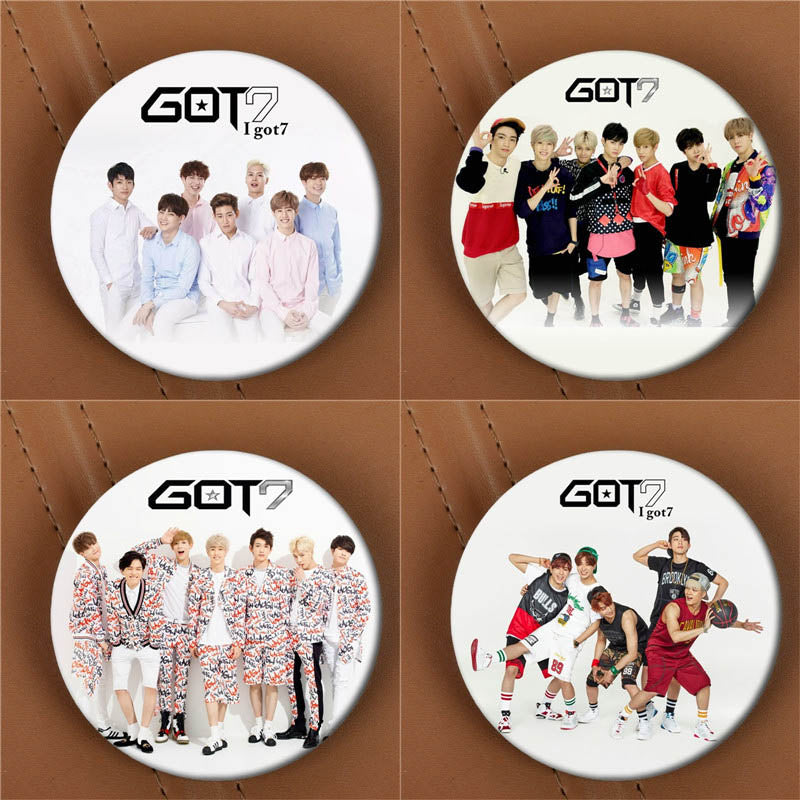GOT7 Fly I Laugh Let's Dance Album Brooch K-POP Pin Badge