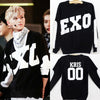 EXO  Sweatshirts shirt Long Sleeve O Neck Women Men Exo Pullovers