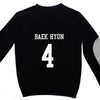 EXO  Sweatshirts shirt Long Sleeve O Neck Women Men Exo Pullovers