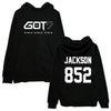 GOT7  Black red fleece hooded Sweatshirts Spring