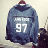 BTS  Bomber winter Denim Jacket