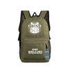BTS Printing School Backpack WINGS Canvas Backpacks for Teenage Girls Laptop Back