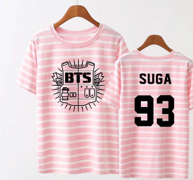 BTS  The Same Stripy Short Sleeve Tshirt