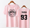 BTS  The Same Stripy Short Sleeve Tshirt