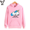 BTS Unicorn Hooded Sweatshirts Long Sleeve Pink Fashion Casual Pullovers