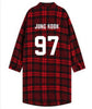 EXO Red Plaid Long-Sleeved Youth