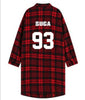 EXO Red Plaid Long-Sleeved Youth