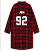 EXO Red Plaid Long-Sleeved Youth