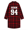 EXO Red Plaid Long-Sleeved Youth