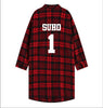 EXO Red Plaid Long-Sleeved Youth
