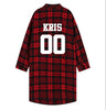 EXO Red Plaid Long-Sleeved Youth