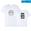BTS Fashion Tee shirt BTS  letter printed short sleeve