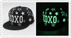 BIGBANG Fluorescent Luminous Hat Black Cap  &  EXO brimmed hat baseball