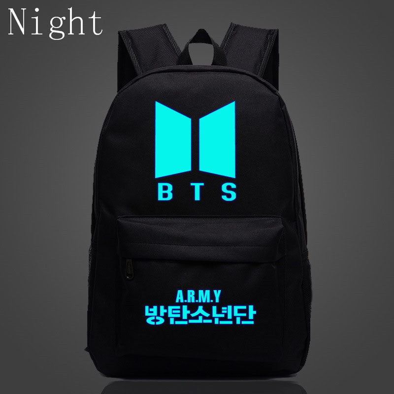 BTS Backpacks New Logo Door ARMY Letter Backpack Student Schoolbag Shoulder Bag