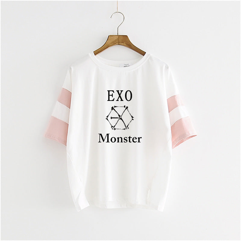 EXO La Estrella Del Mismo Prrafo Carta Camiseta Impresa Verano