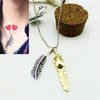 BTS  Feathers Pendant Steel Necklace Jewelry Kolye Collier