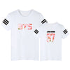 BTS Colorful Printed T Shirt  Cotton Tees Black White