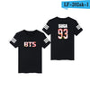 BTS Colorful Printed T Shirt  Cotton Tees Black White