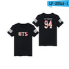 BTS Colorful Printed T Shirt  Cotton Tees Black White