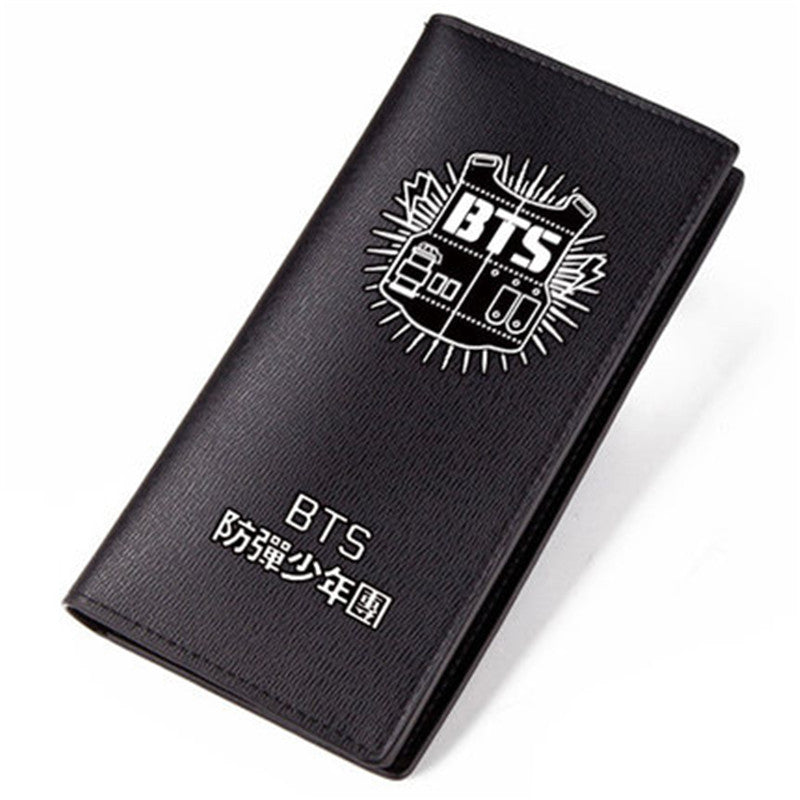 BTS  PU Leather Long Wallet  Short Wallet Fashion Purse
