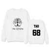 EXO Concert Sweatershirt Loose Long-Sleeved Hoodie Round Neck