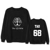 EXO Concert Sweatershirt Loose Long-Sleeved Hoodie Round Neck