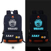 BTS Luminous Printing Backpack Fashion Canvas laptop Bags School