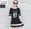 BTS large size women Bottom stitching