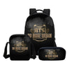 3 PCS/SET  BTS Letter Printing Backpacks Children Bookbag  Casual Daily Shoulder Bag