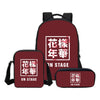 3 PCS/SET  BTS Letter Printing Backpacks Children Bookbag  Casual Daily Shoulder Bag