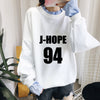 BTS  Splice Pullover Sweatershirt Fake Two Piece Students Hoodie