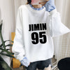 BTS  Splice Pullover Sweatershirt Fake Two Piece Students Hoodie