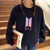 BTS  Hoodies  Preppy Style O-neck Sweatshirt
