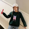 BTS  Hoodies  Preppy Style O-neck Sweatshirt