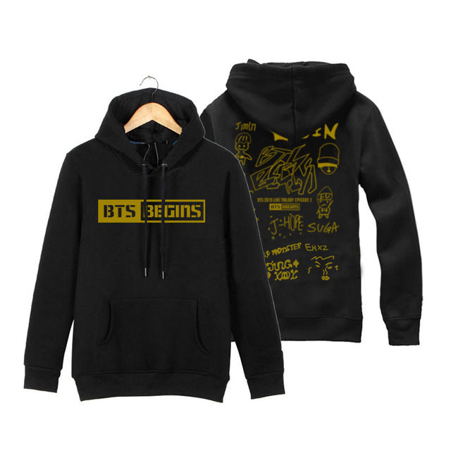 BTS Hoodies Sweatshirt  Fleece Clothes Hip Hop Pullover