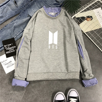 BTS Moletom Korean Popluar  Sweatshirt Casual Clothes