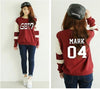 GOT7  Donut Letters Casual Round Neck Printed Sweatshirt
