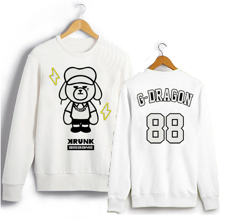 Bigbang GD Peripheral Round Neck Korean Couple Loose