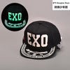 EXO Summer Fluorescent Luminous Hip Hop Flat Along The Street Baseball