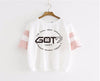 GOT7 Ultra Leisure Clothing Letter Short Sleeve Shirt