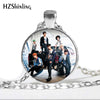 BTS Necklace Glass Cabochon Photo Necklaces Round Handmade Jewelry