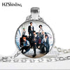 BTS Necklace Glass Cabochon Photo Necklaces Round Handmade Jewelry