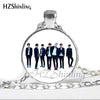 BTS Necklace Glass Cabochon Photo Necklaces Round Handmade Jewelry