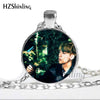 BTS Necklace Glass Cabochon Photo Necklaces Round Handmade Jewelry