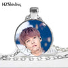 BTS Necklace Glass Cabochon Photo Necklaces Round Handmade Jewelry
