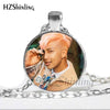 BTS Necklace Glass Cabochon Photo Necklaces Round Handmade Jewelry