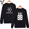 EXO  Capless Women Hoodies Sweatshirts Long Sleeve Idol Team
