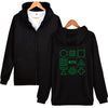 BTS Hoodies Zipper Warm Casual DNA  Sweatshirt  Fashion