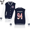 BTS Baseball Jacket  Spring  Long Sleeve Black And White Fashion