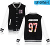 BTS Baseball Jacket  Spring  Long Sleeve Black And White Fashion